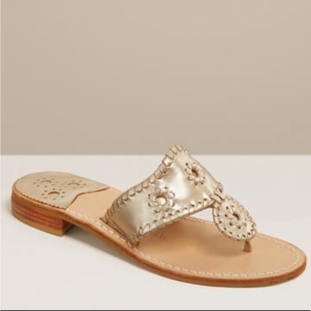 Jack Rogers- platinum sandals